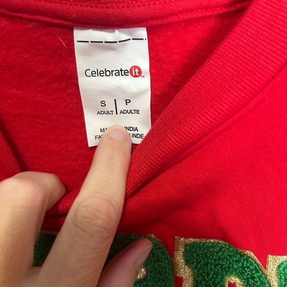 Celebrate It Red and Green 'Merry' Crewneck Sweater - Picture 3 of 3